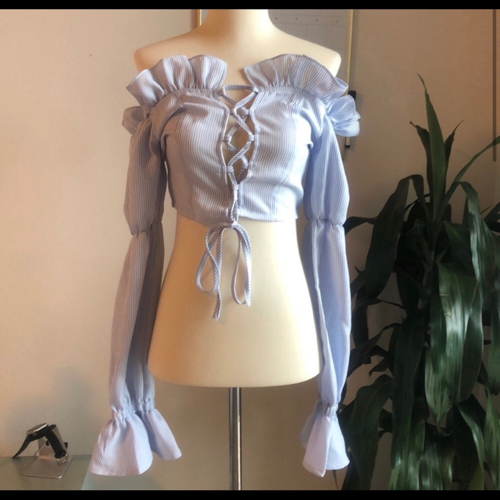 off shoulder crop top